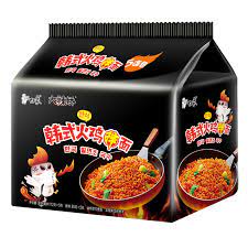 Baixiang Instant Korean Noodle Turkey Flavor 5X112G - 白象大辣韩式火鸡拌面五连包