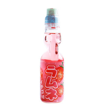 JP Ramune Drink-Strawberry Flav 200ml - 日本波子汽水(玻璃瓶)-草莓味 200毫升