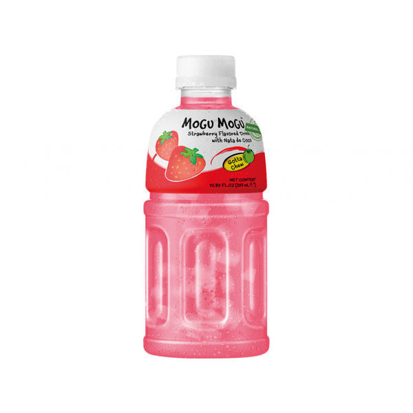 Mogu Mogu Strawberry Flavored Drink 320ml - MoguMogu椰果飲料-草莓味 320毫升