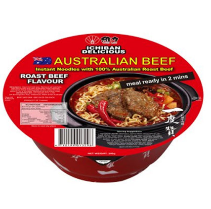 Wei Li Instant Noodle Australian Roast Beef 200G - 维力红烧澳洲牛肉碗面200g