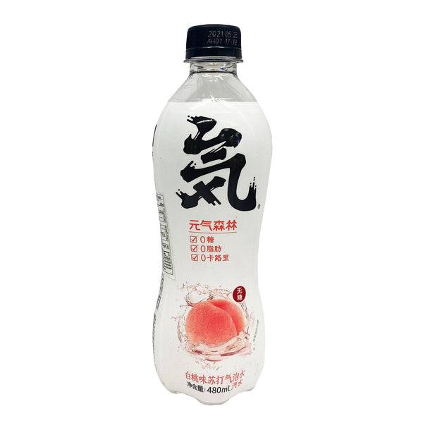 Genki Forest Soda Drink-Peach 480Ml - 元气森林苏打气泡水白桃味480ml