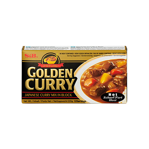 S&B Golden Curry Sauce Mix-Hot 220g - S&B 咖喱辣味 220克