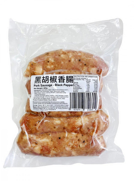 Chinese Sausage Black Pepper 400g - 秀園 黑胡椒香腸