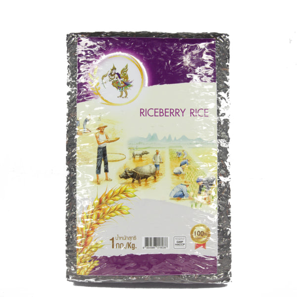 Thai Angel Riceberry Rice (Black Cargo Rice) 1Kg - 顶上泰国石榴红米1Kg