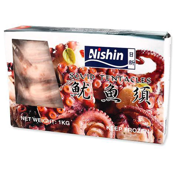 Nishin Frozen Squid Tentacles 1KG - 日新鱿鱼须盒 1公斤