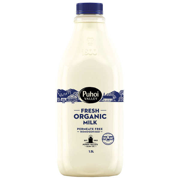 Puhoi Valley Organic Fresh Milk 1.5L 