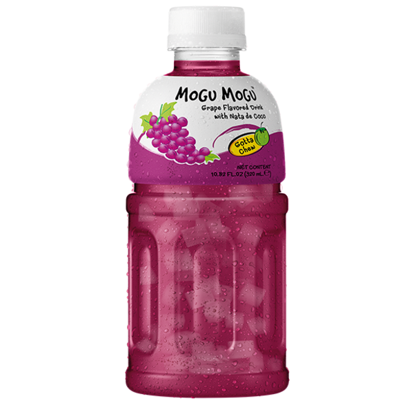 Mogu Mogu Grape Flavored Drink 320ml - MoguMogu椰果飲料-葡萄味 320毫升