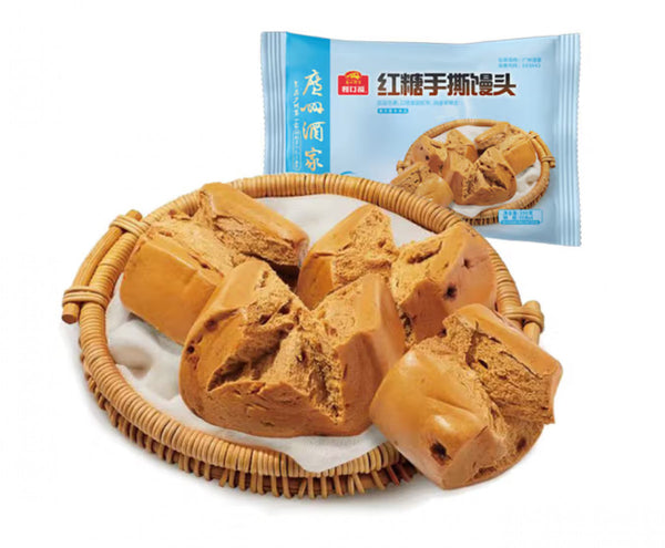 LKF Steamed Bun Brown Sugar Flav 390g - 利口福红糖手撕馒头 390g